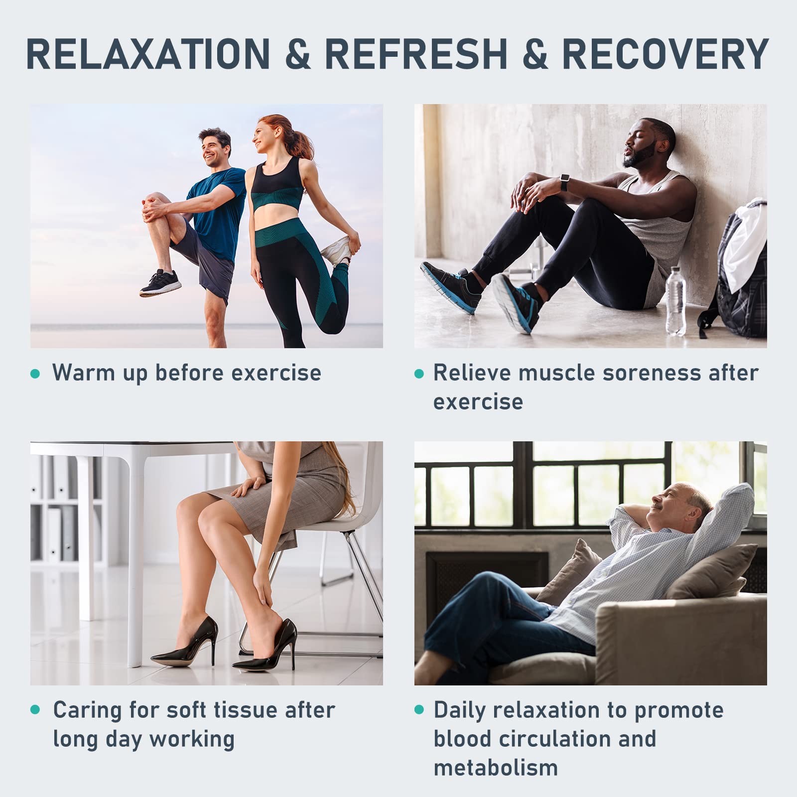 QUINEAR in-use during post-workout session for leg recovery