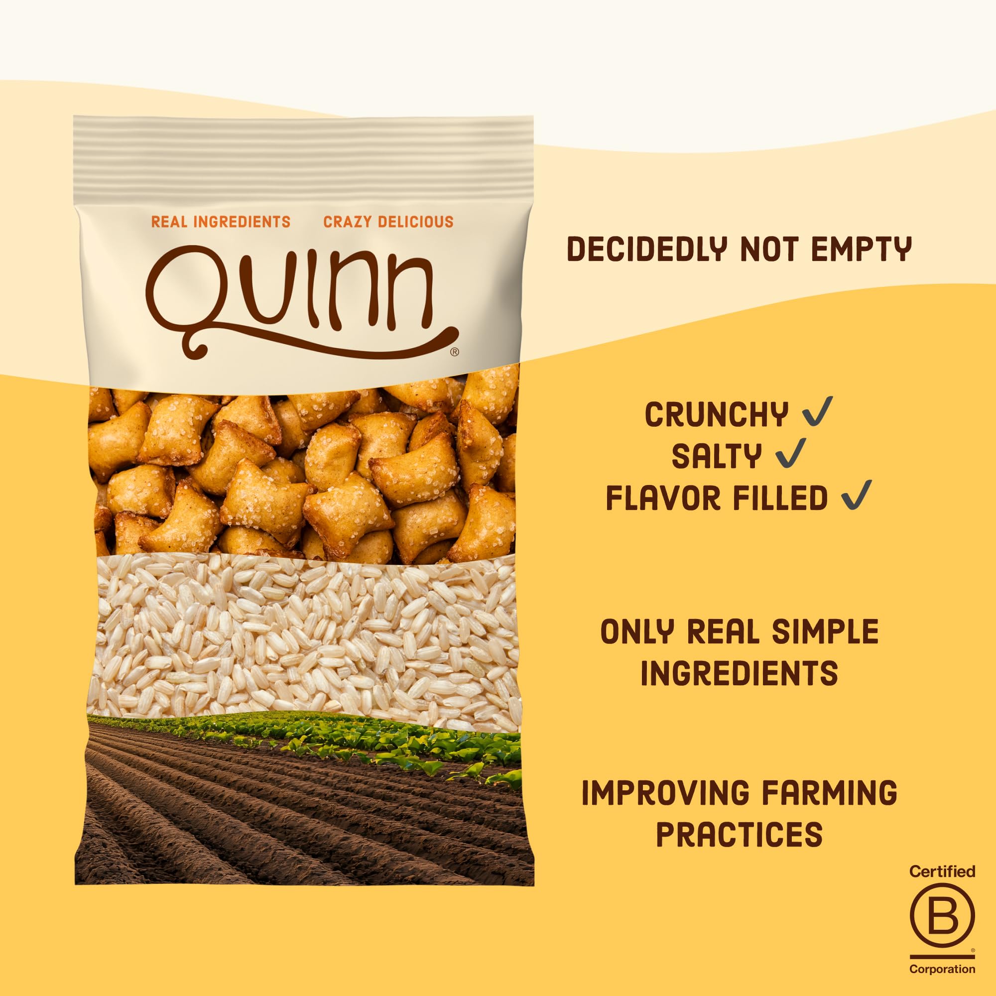 Quinn product on pantry shelf with natural ingredients badge.