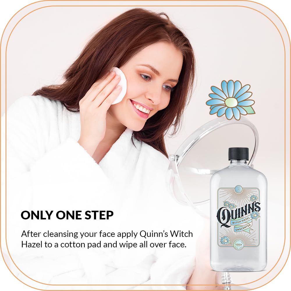 Quinn's Aloe Vera label close-up highlights organic Aloe Vera and natural ingredients.