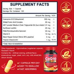 Quinovit CoQ10 capsules closeup highlighting easy daily intake.