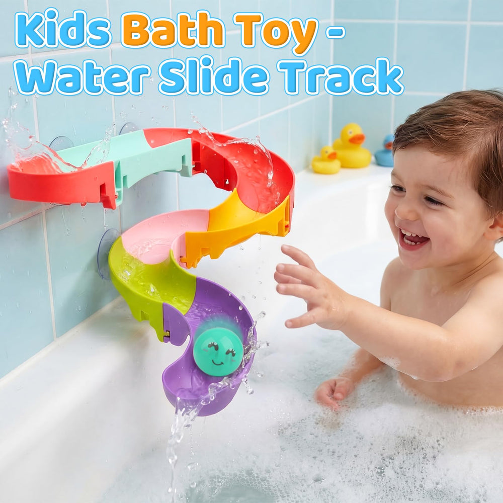 Quirptey bath time lights and music create excitement.