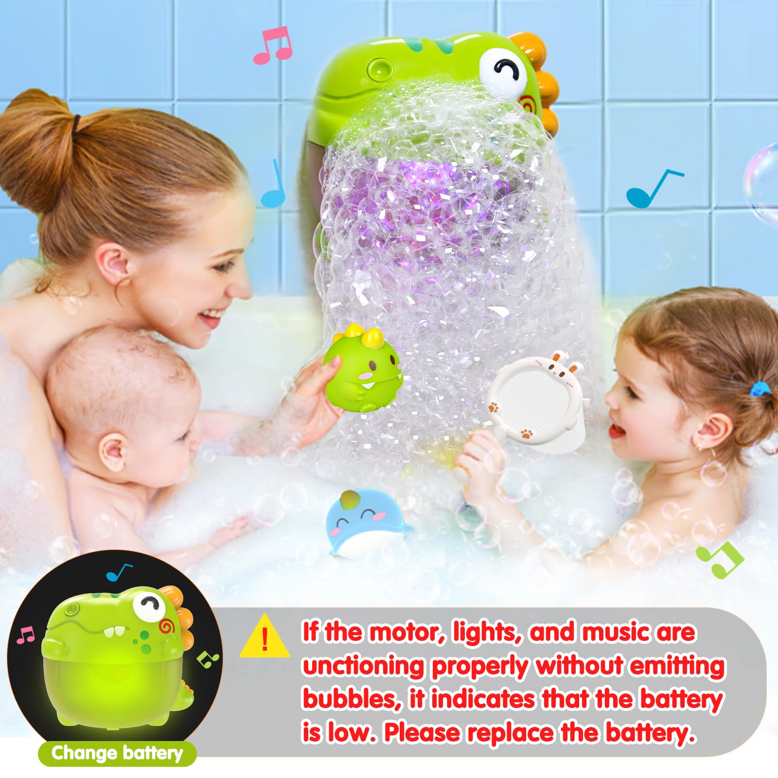 Quirptey floating animal toys add sensory fun.