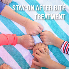 Quitch patch kids on arm demo showing quick comfort without harsh chemicals.