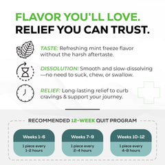 Quitine lozenge mint in-use motion image emphasizes discreet between-gum-and-cheek use