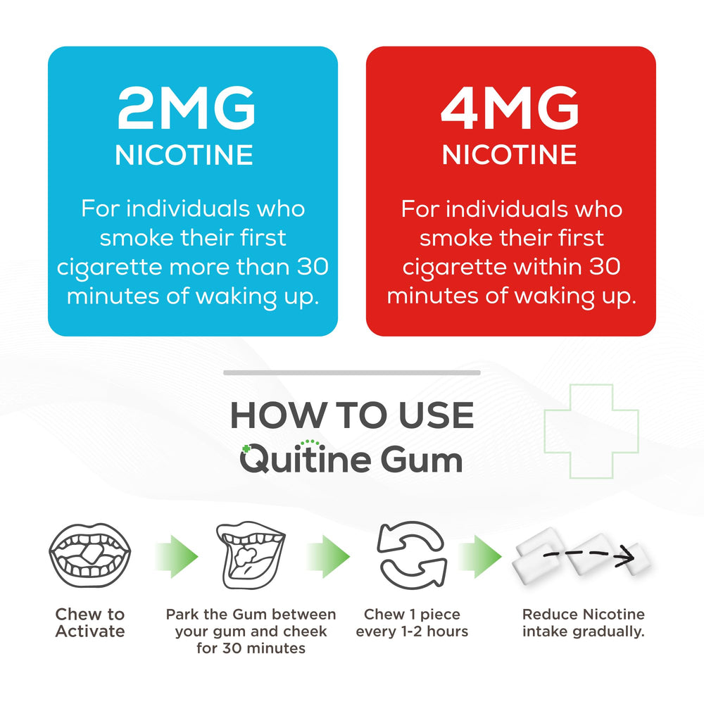 Quitine nicotine gum fruit flavor close-up showing coating and texture