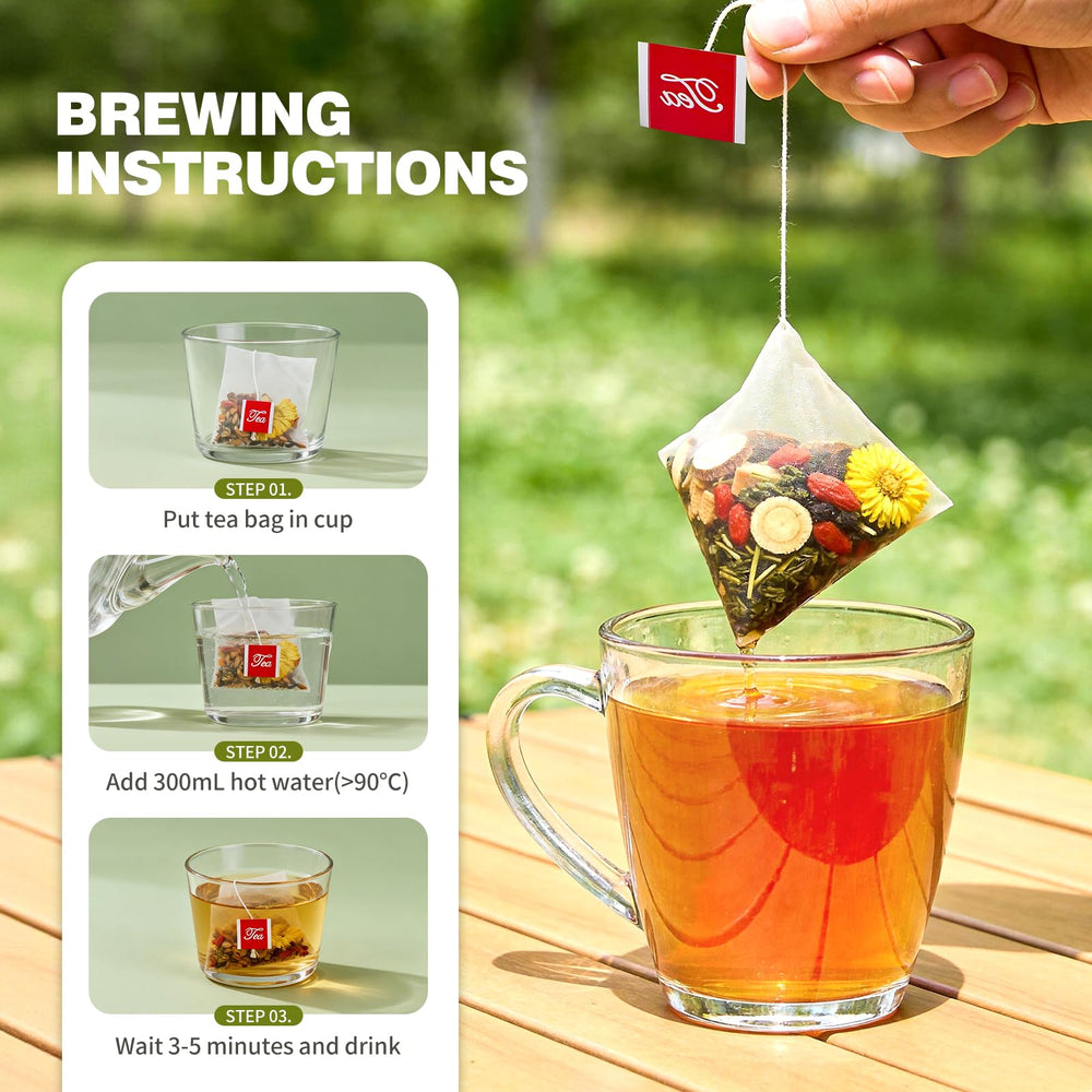 QUMIOBU Steaming tea cup ready to savor a balanced moment