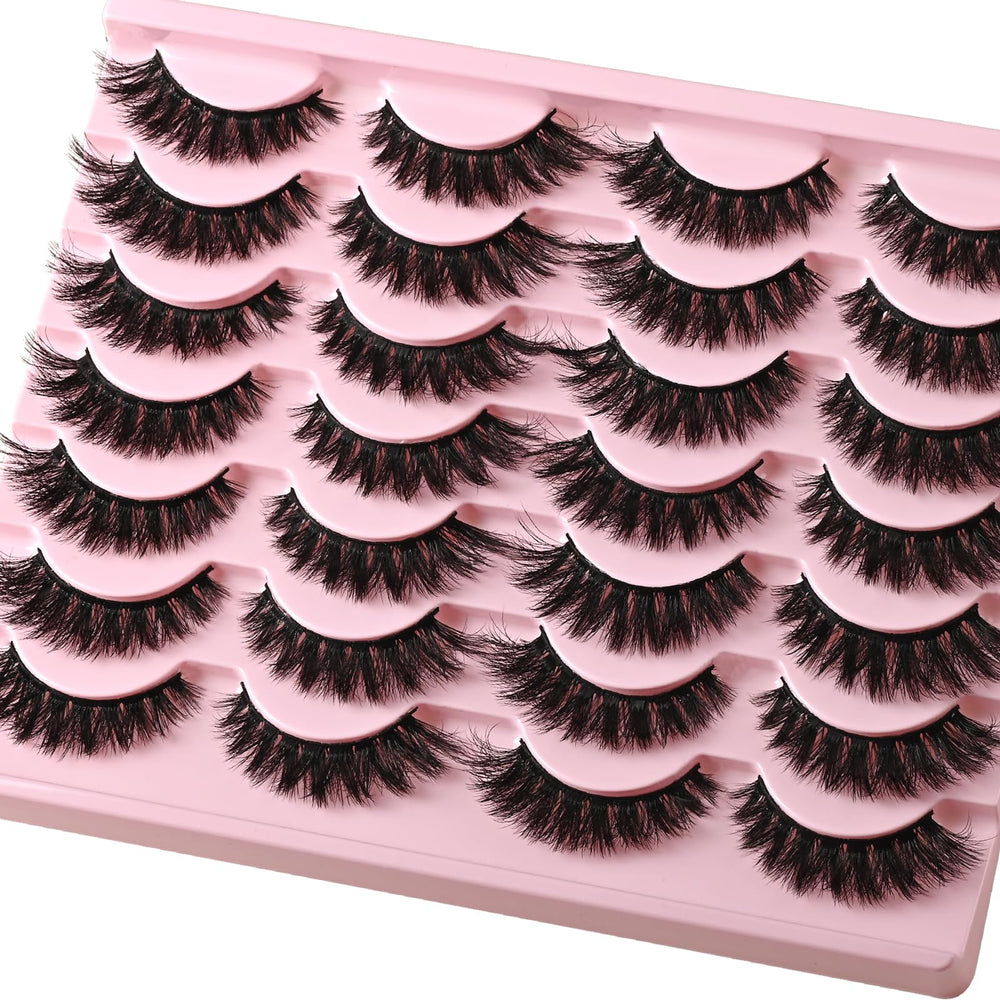 QUNETY natural, lightweight 3D faux mink band lashes for a seamless blend