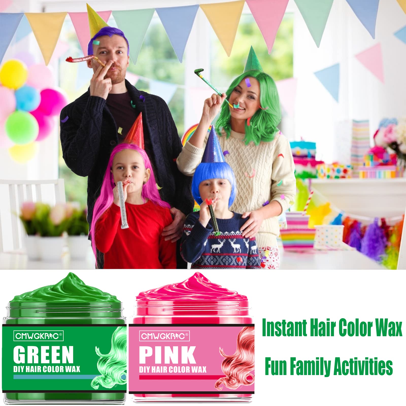 QUNGCO green hair color wax for vibrant daily playful looks you can wash out.