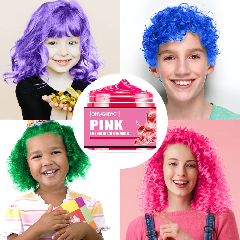 QUNGCO pink hair color wax adds fun festival vibes, no commitment.