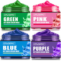 QUNGCO purple hair color wax application for bold, temporary color with easy washout.