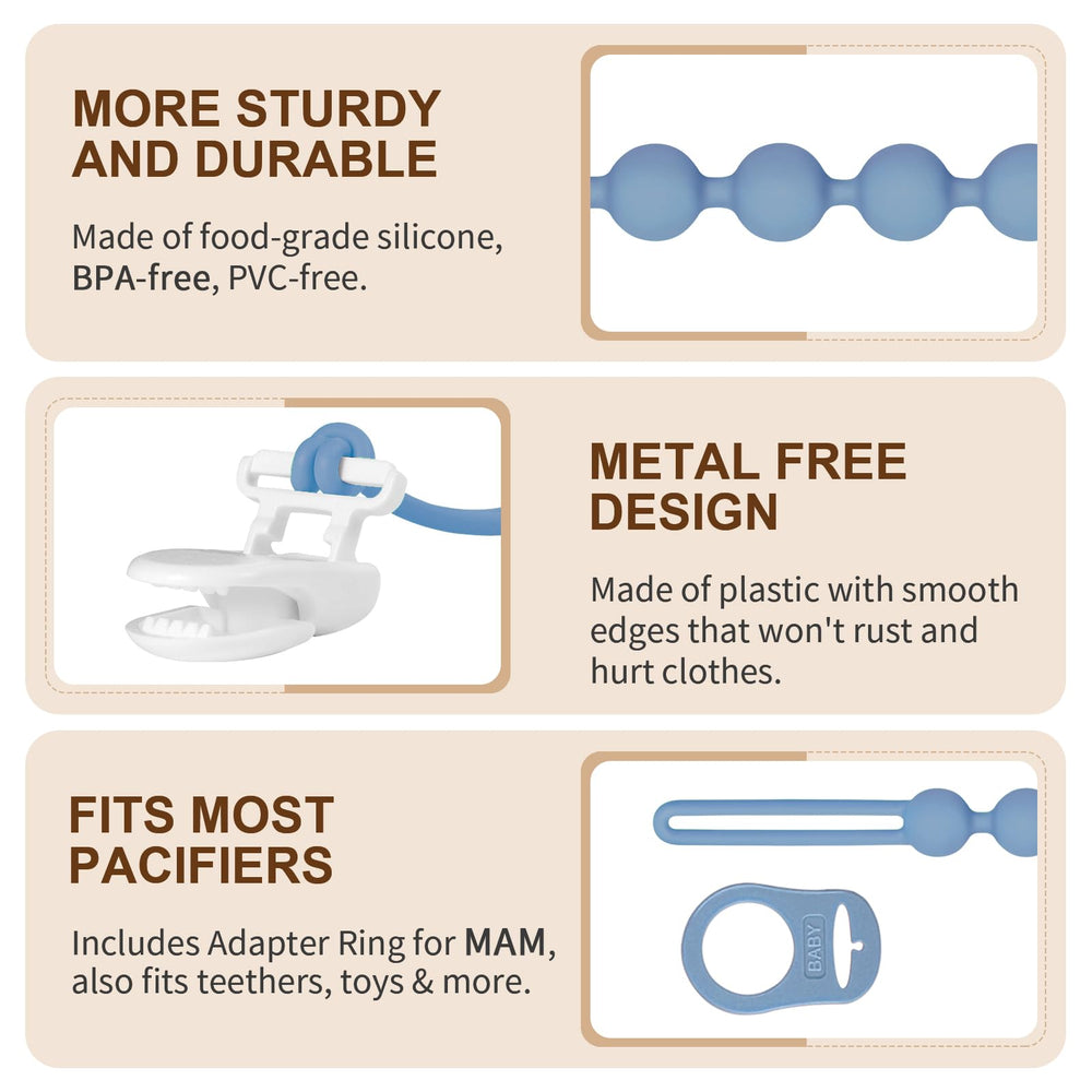 Qunland gray clips with smooth head protecting clothing