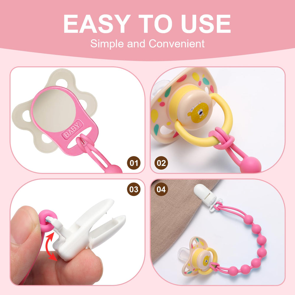 Qunland gift-ready pacifier clip packaging in an elegant box