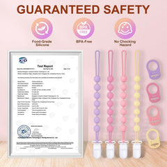 Qunland silicone pacifier clip with soft texture helps soothe baby's gums