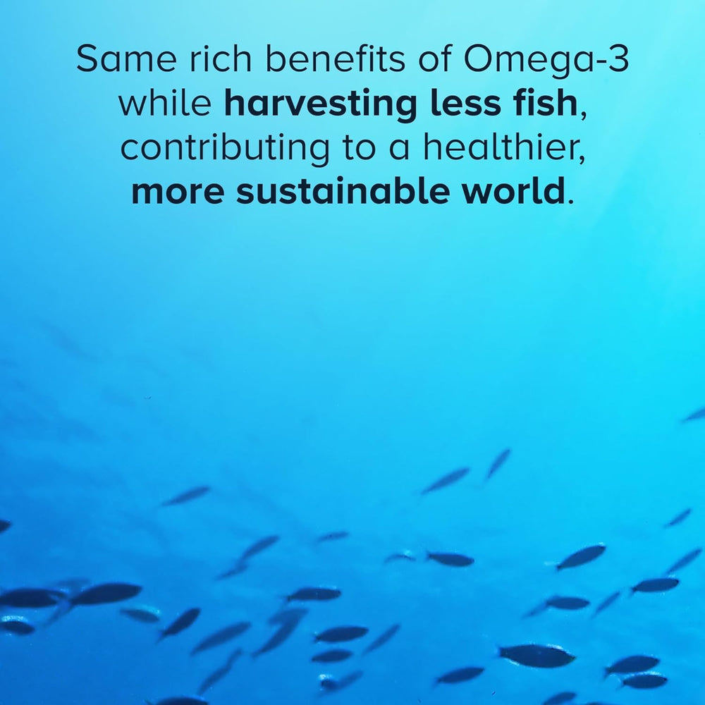 Qunol Advanced Omega-3 60-count bottle on kitchen counter.