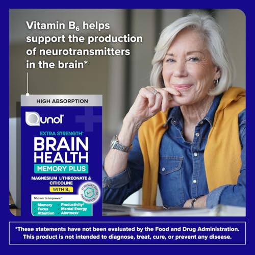 Qunol Brain Health Memory Plus pill dispense for easy routine use.