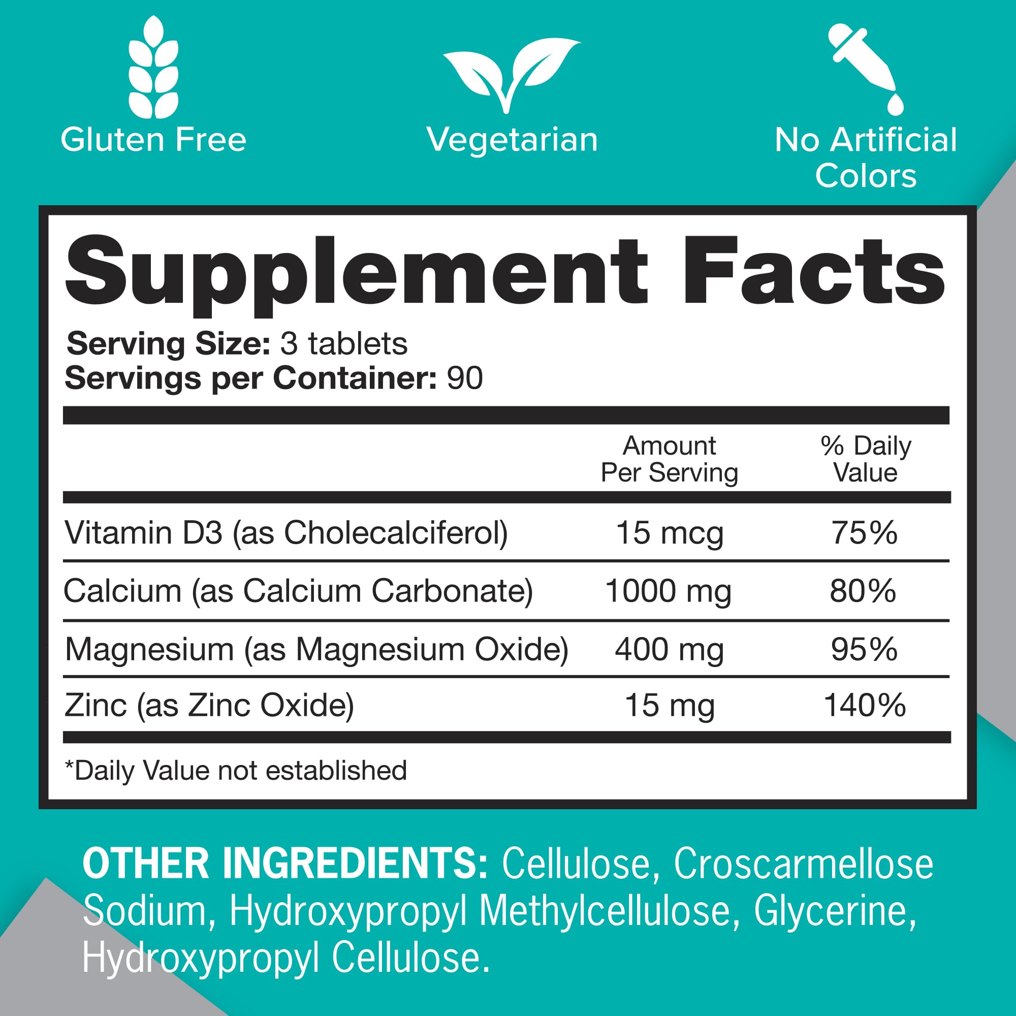Qunol Calcium 3-in-1 capsules close-up shows easy-to-swallow tablets for daily use
