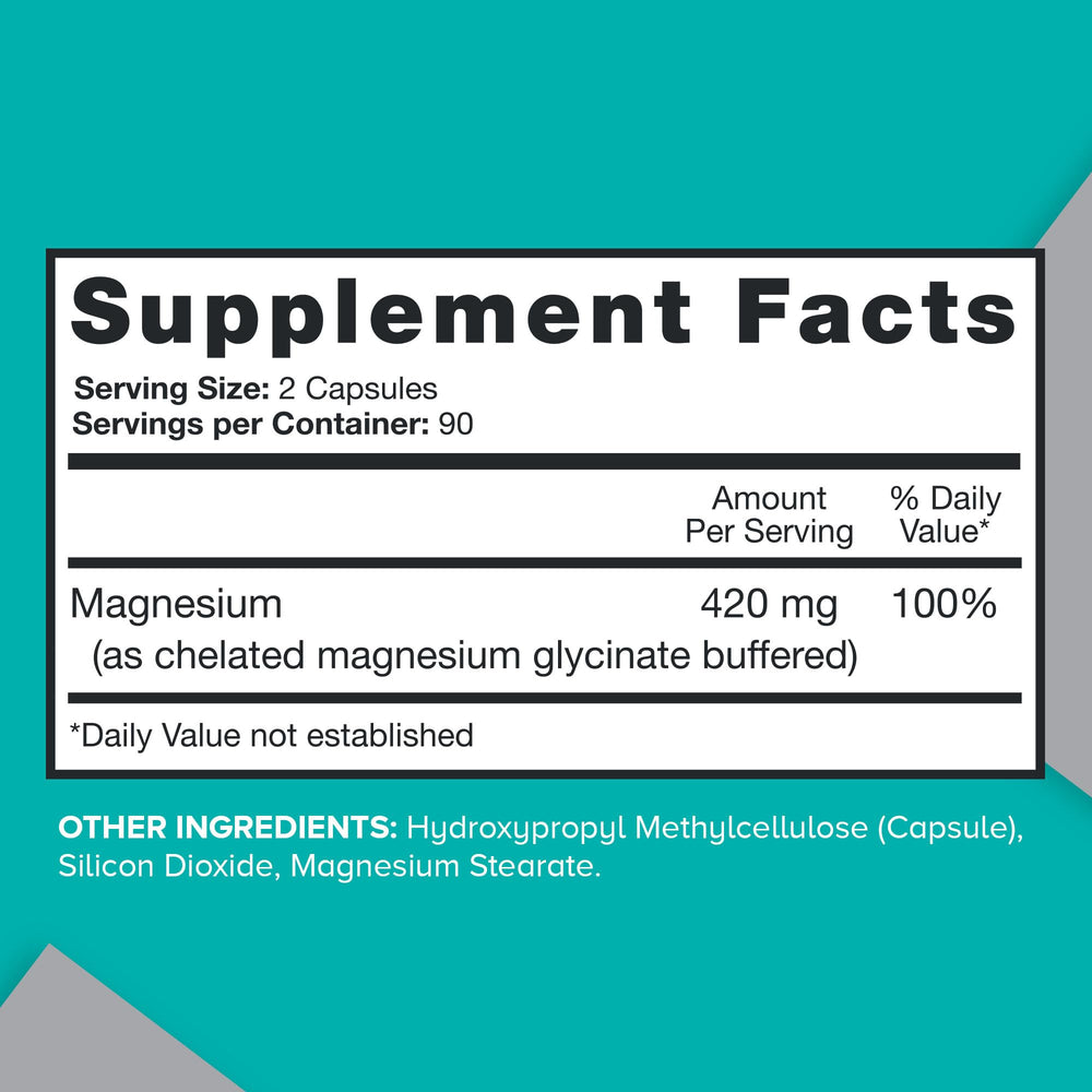 Qunol Magnesium Capsules no artificial flavors seal promotes clean ingredients.