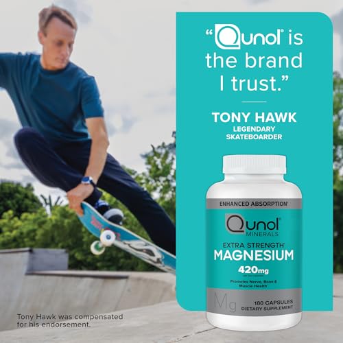 Qunol Magnesium Capsules DV verified icon confirms daily value.