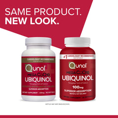 Two-pack of Qunol Mega CoQ10 packaged together for convenient daily use.
