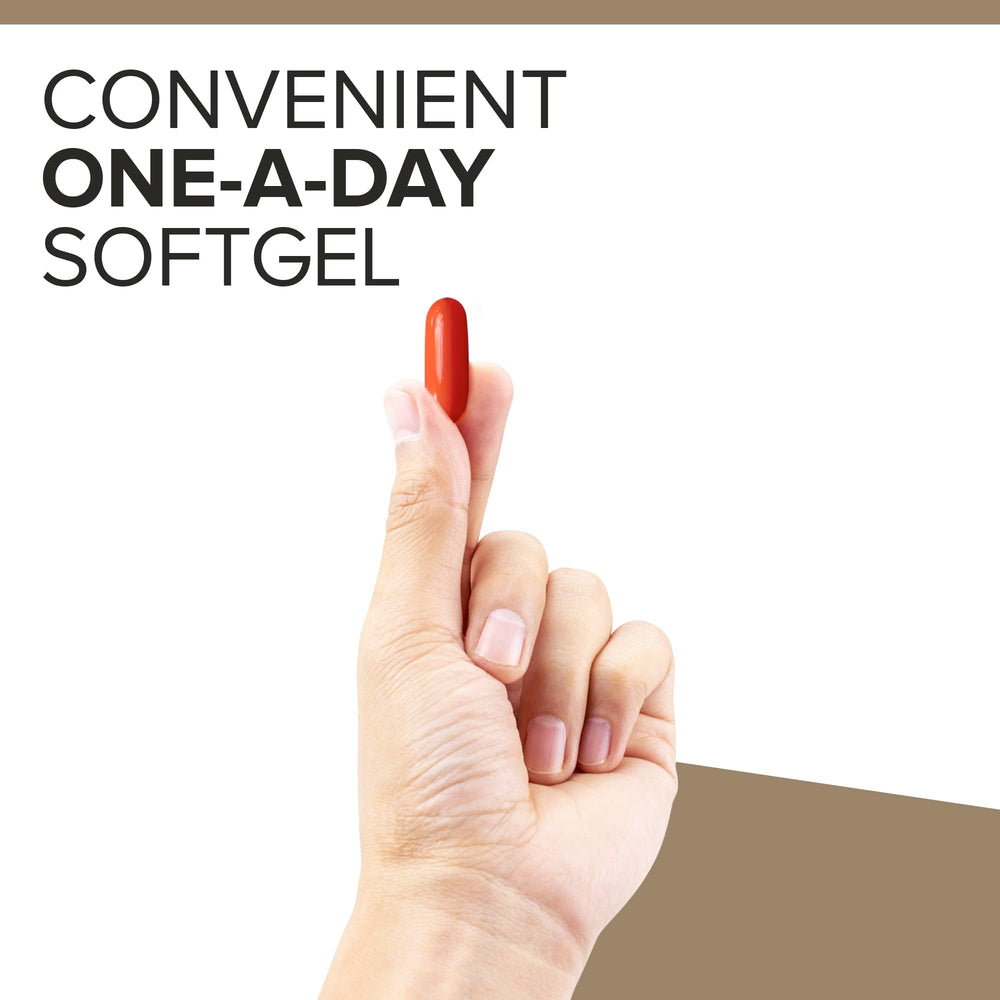 Qunol Plus omega-3 purity icon highlights the fish oil source.