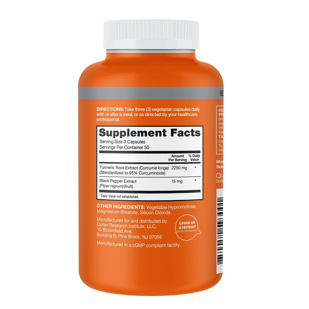 Qunol Turmeric with black pepper extract highlights enhanced absorption.