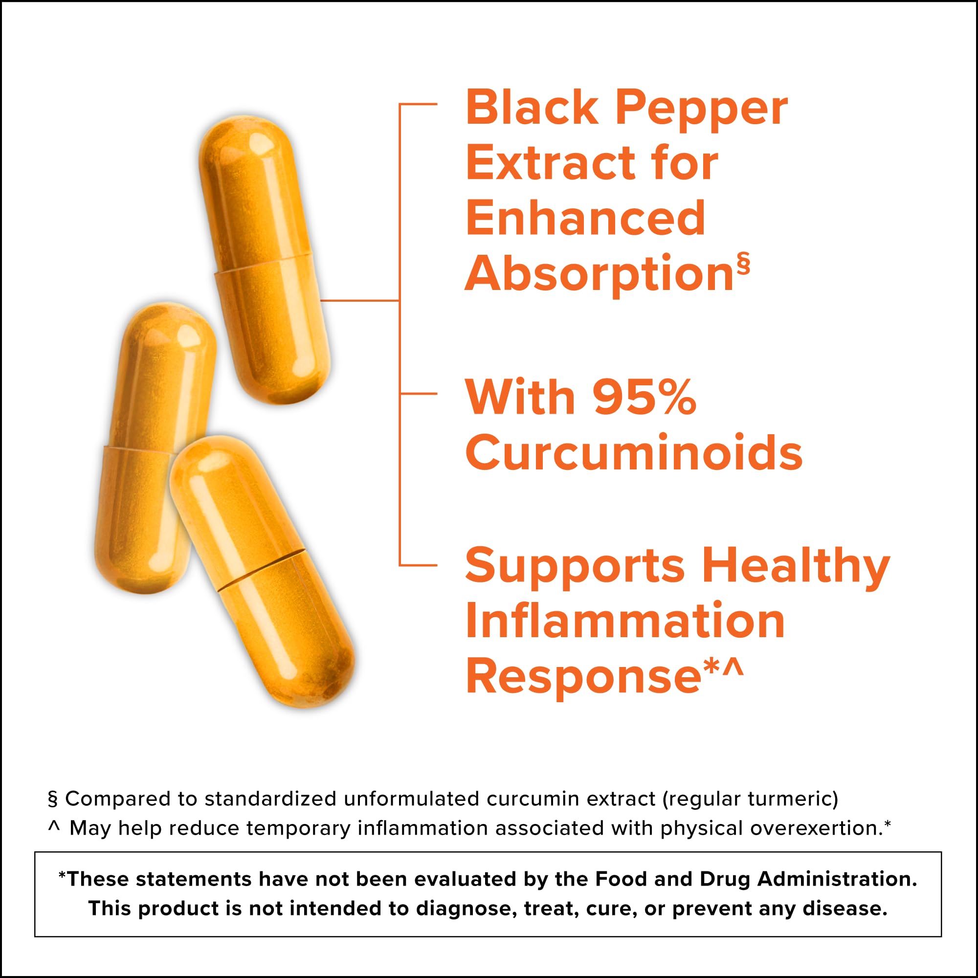 Qunol Turmeric Curcumin capsules pouring into hand for easy daily use