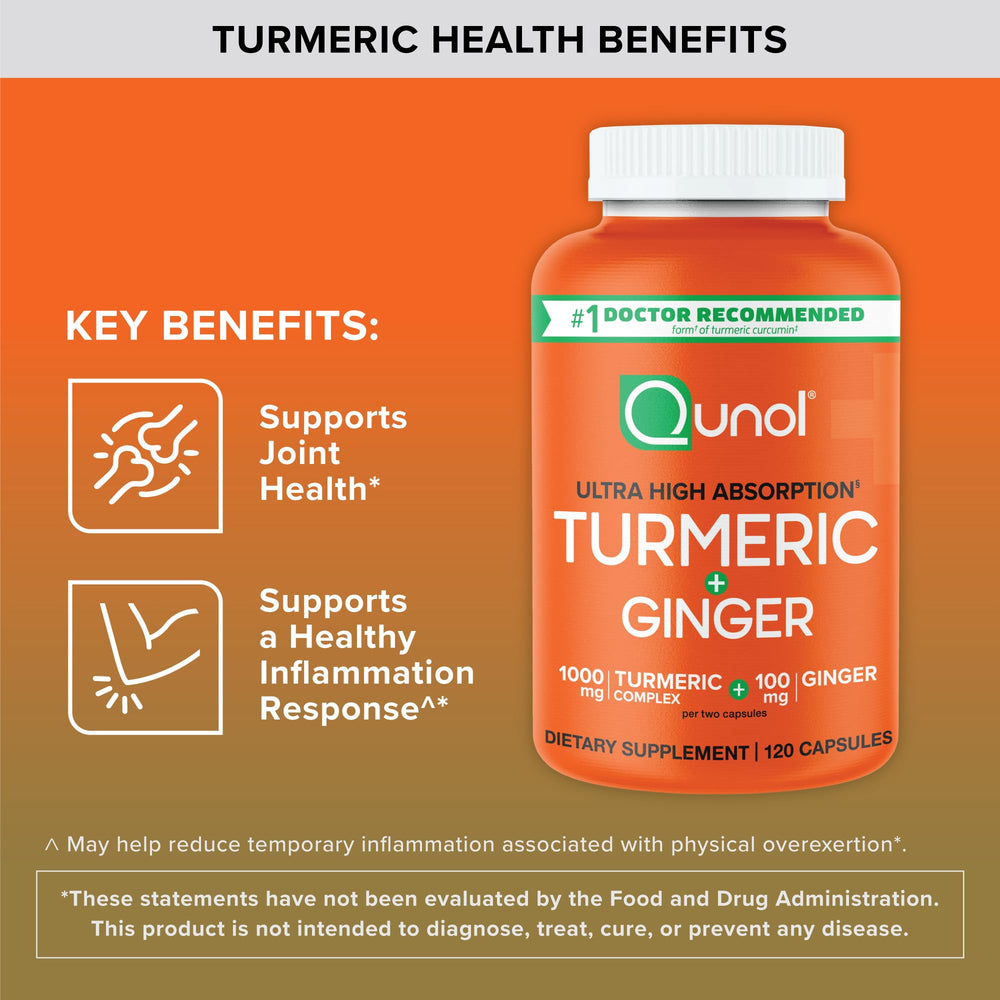 Qunol Turmeric and Ginger capsules pour demonstrates easy daily intake on the go