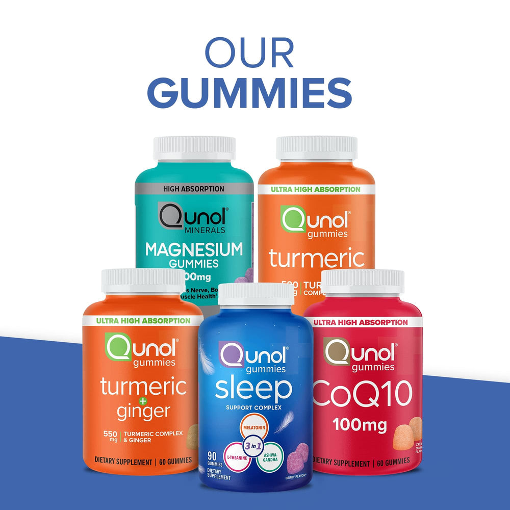 Qunol Turmeric and Ginger Gummies daily-use shot reinforces convenient, flavorful routine.
