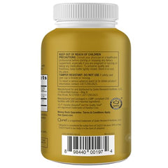 Qunol ubiquinol active-form label close-up shows antioxidant protection.