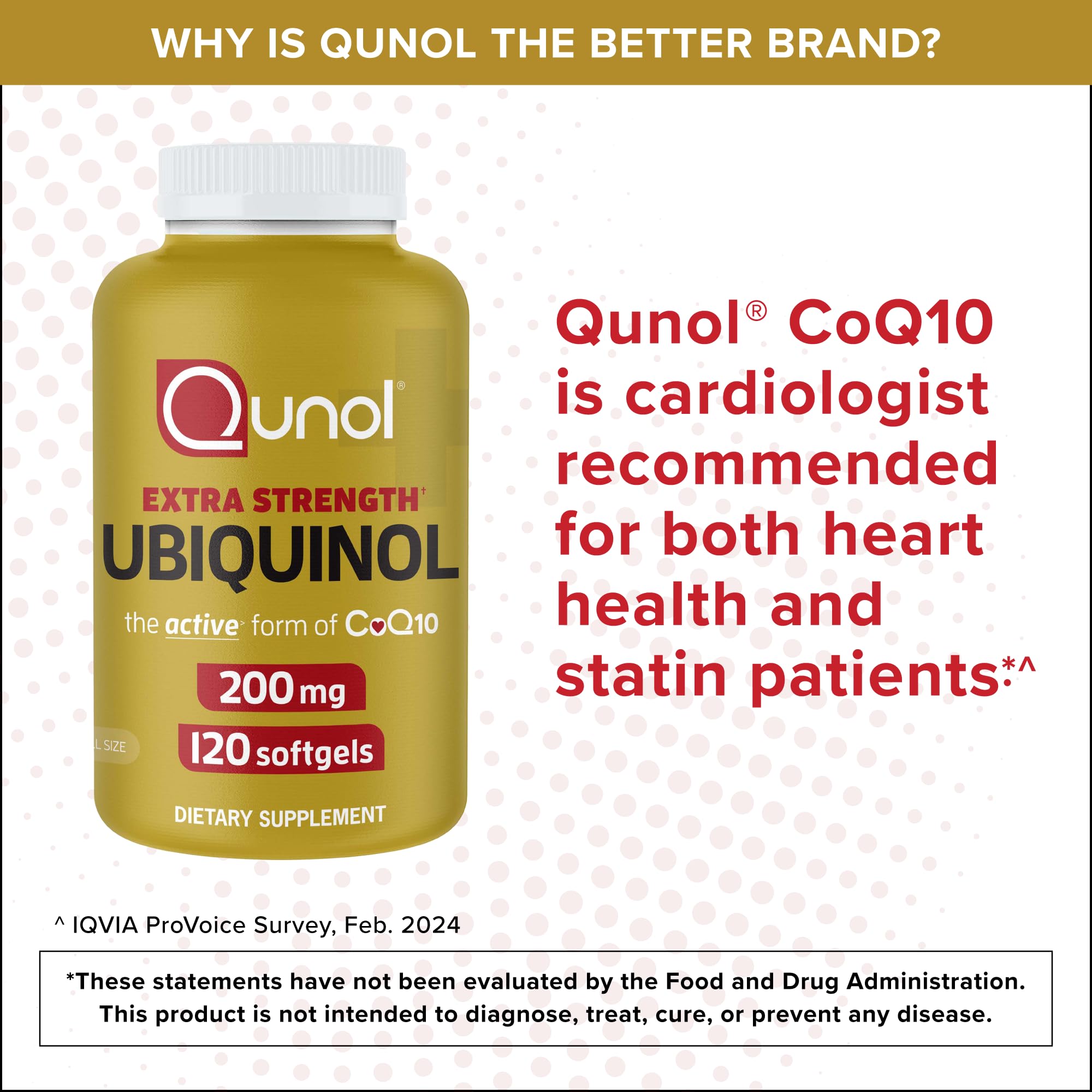 Heart-health graphic with Qunol ubiquinol for vascular energy.