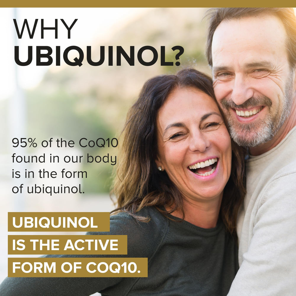 Qunol ubiquinol heart-health icon conveys cardiovascular support potential.