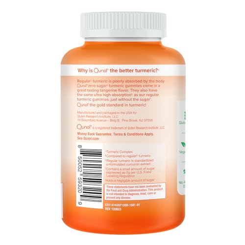 Qunol turmeric gummies in workout recovery setup suggesting post-exercise use.