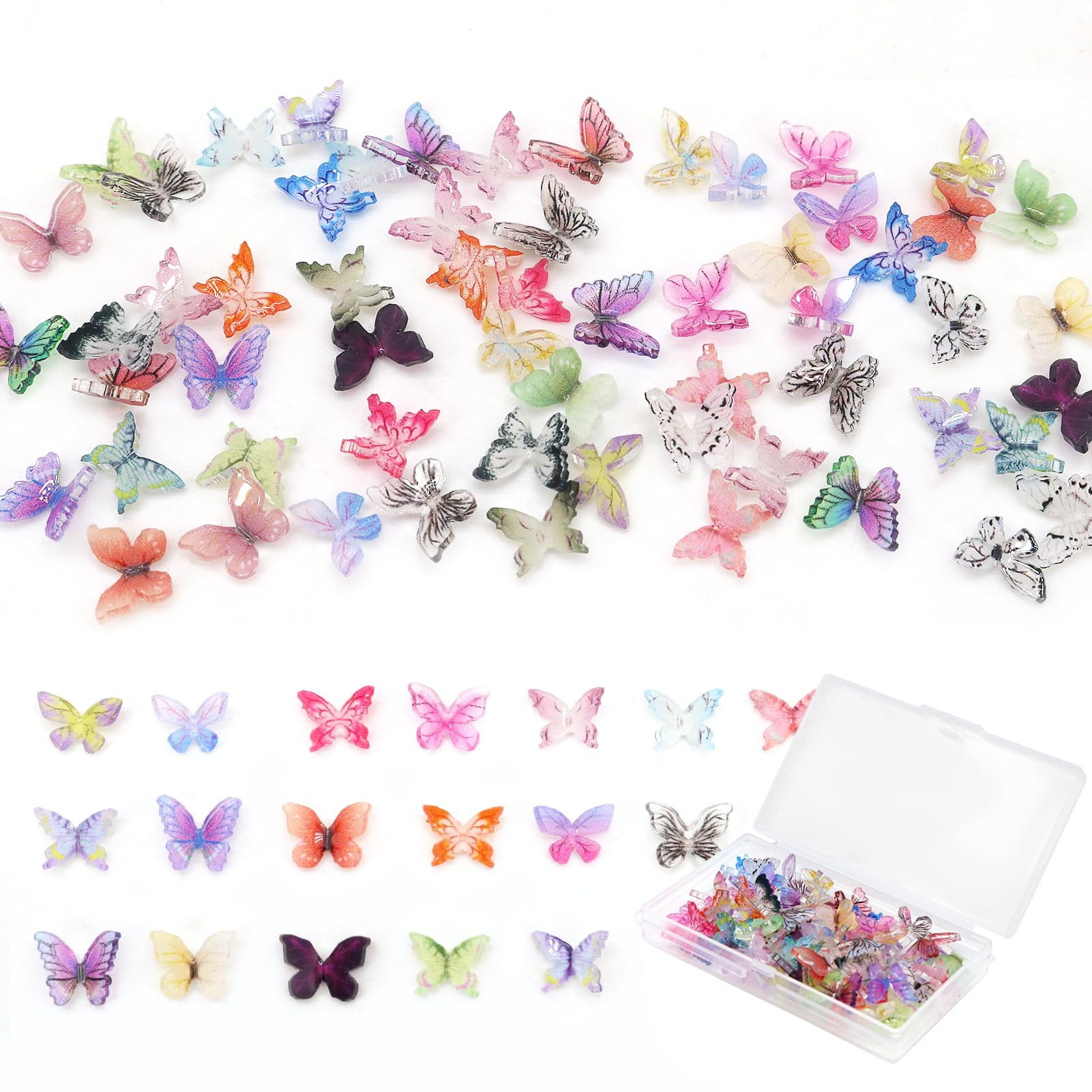 QUPIVA mini resin butterflies brighten dollhouses with colorful, lifelike detail.