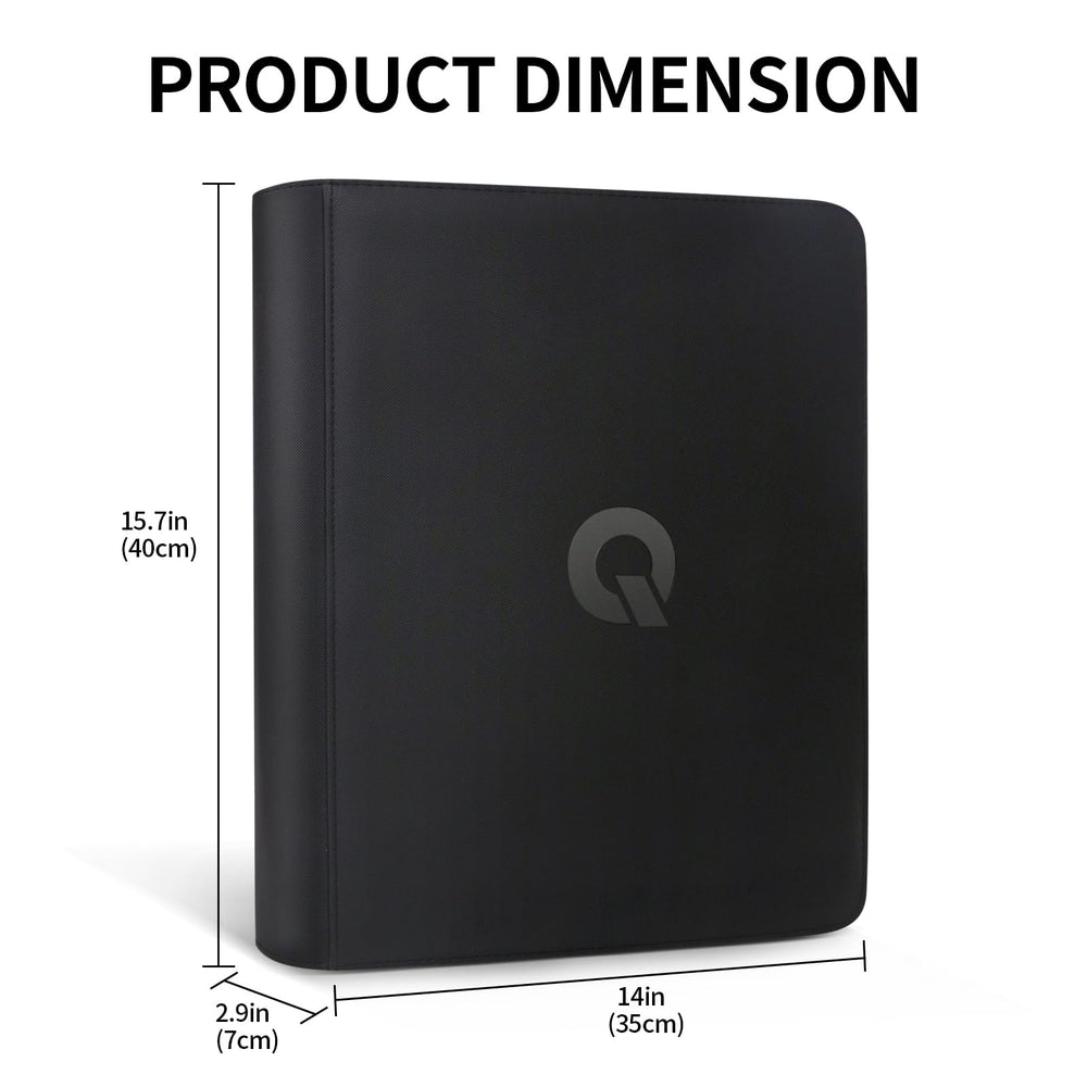 Qurhafoo binder interior with 9-pocket pages for efficient card sorting
