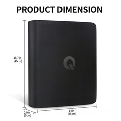 Qurhafoo binder interior with 9-pocket pages for efficient card sorting