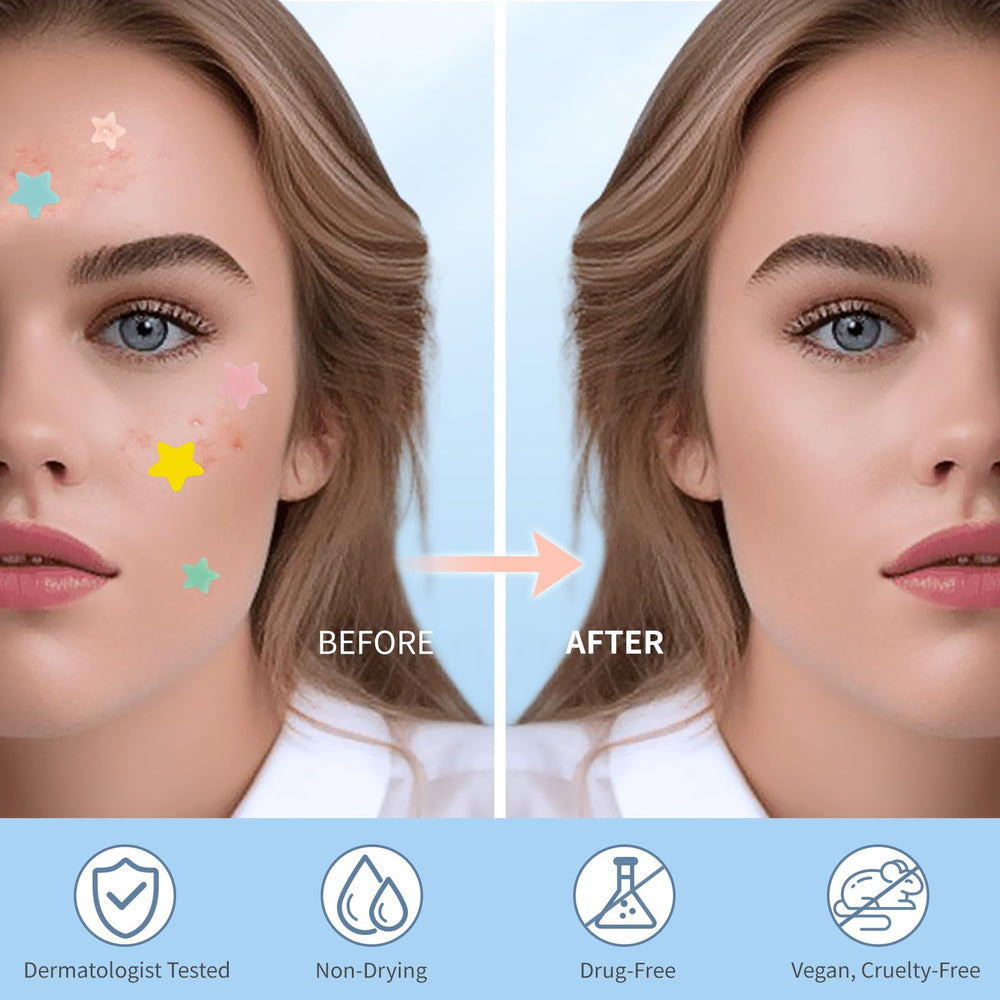 QUSTERE patch highlights ingredients like tea tree oil and Centella for skin-friendly care