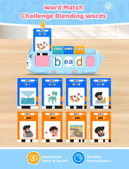 QuTZ phonics reader offers blending mode to practice segmenting and blending