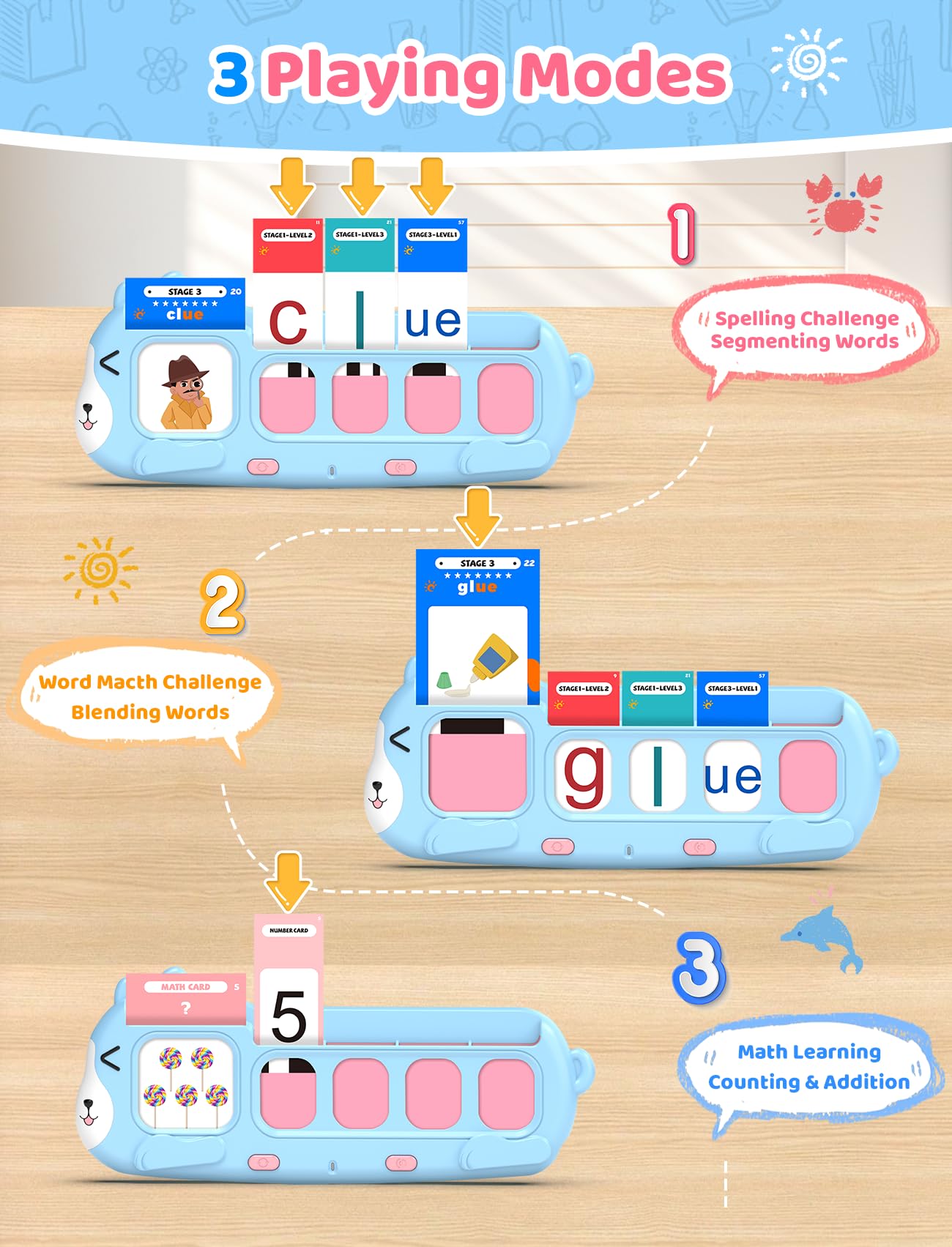 QuTZ Phonics letter cards illustrate sounds clearly to support word construction