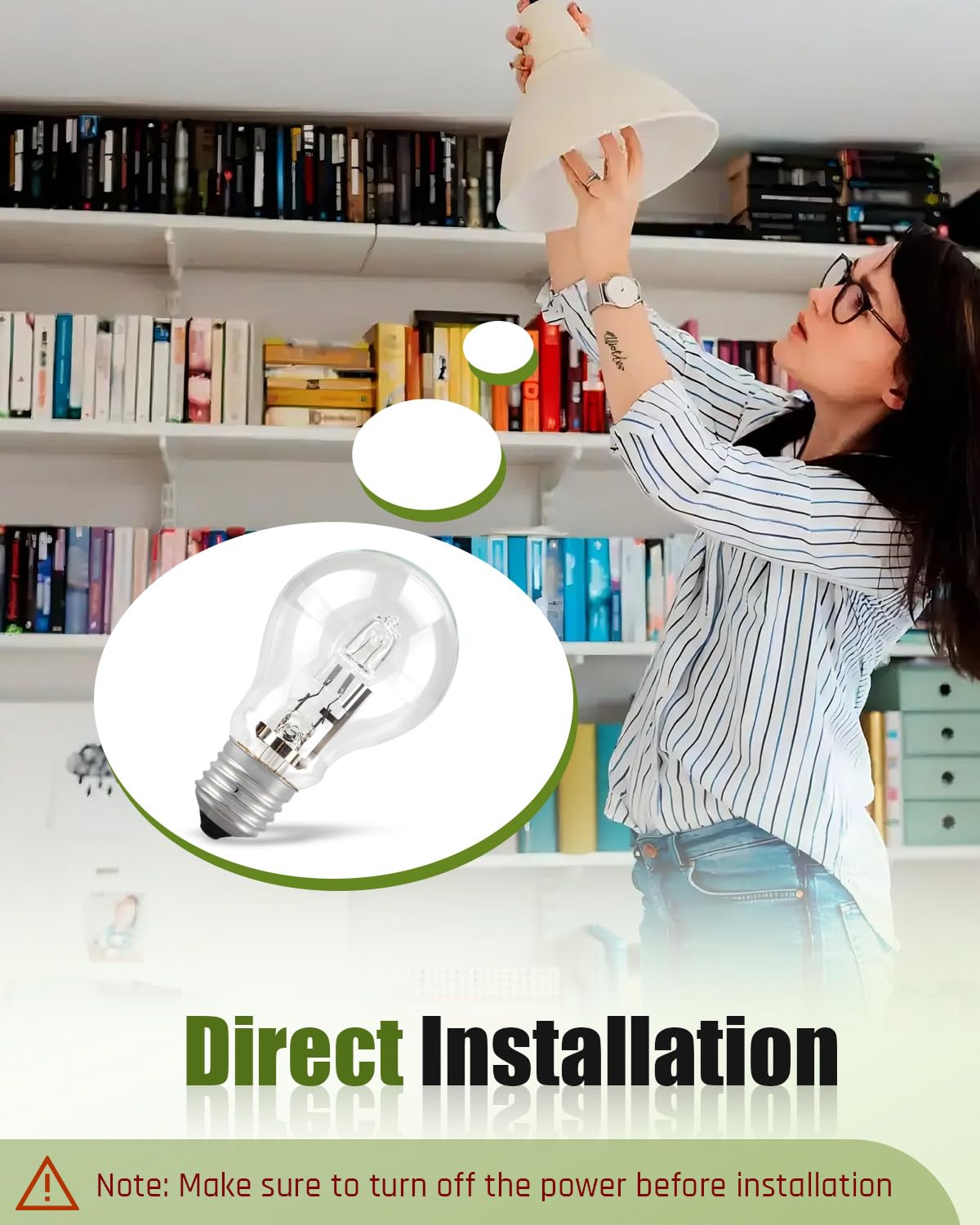 Quwfesudy energy-saving 43W replacement bulb for lamps