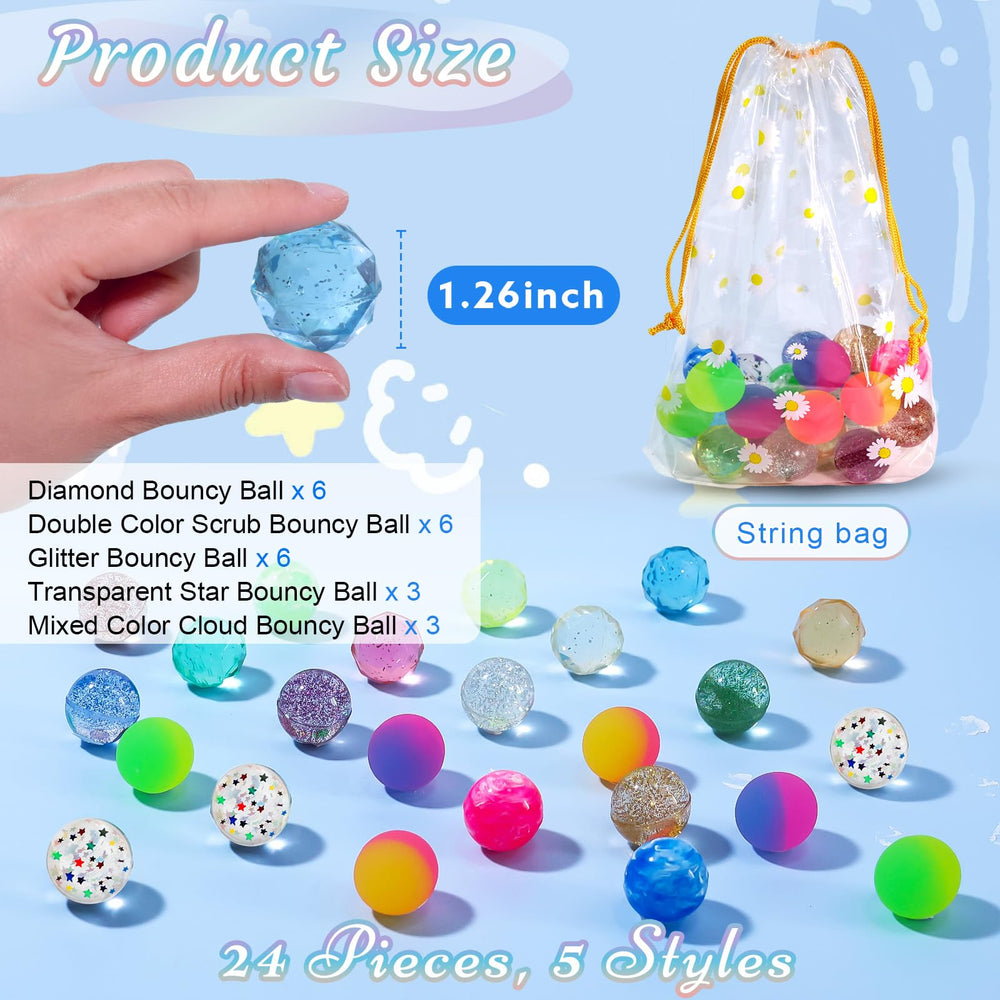 QYESQ Easter Egg Fillers compact 1.26 inch balls fit eggs and gift bags