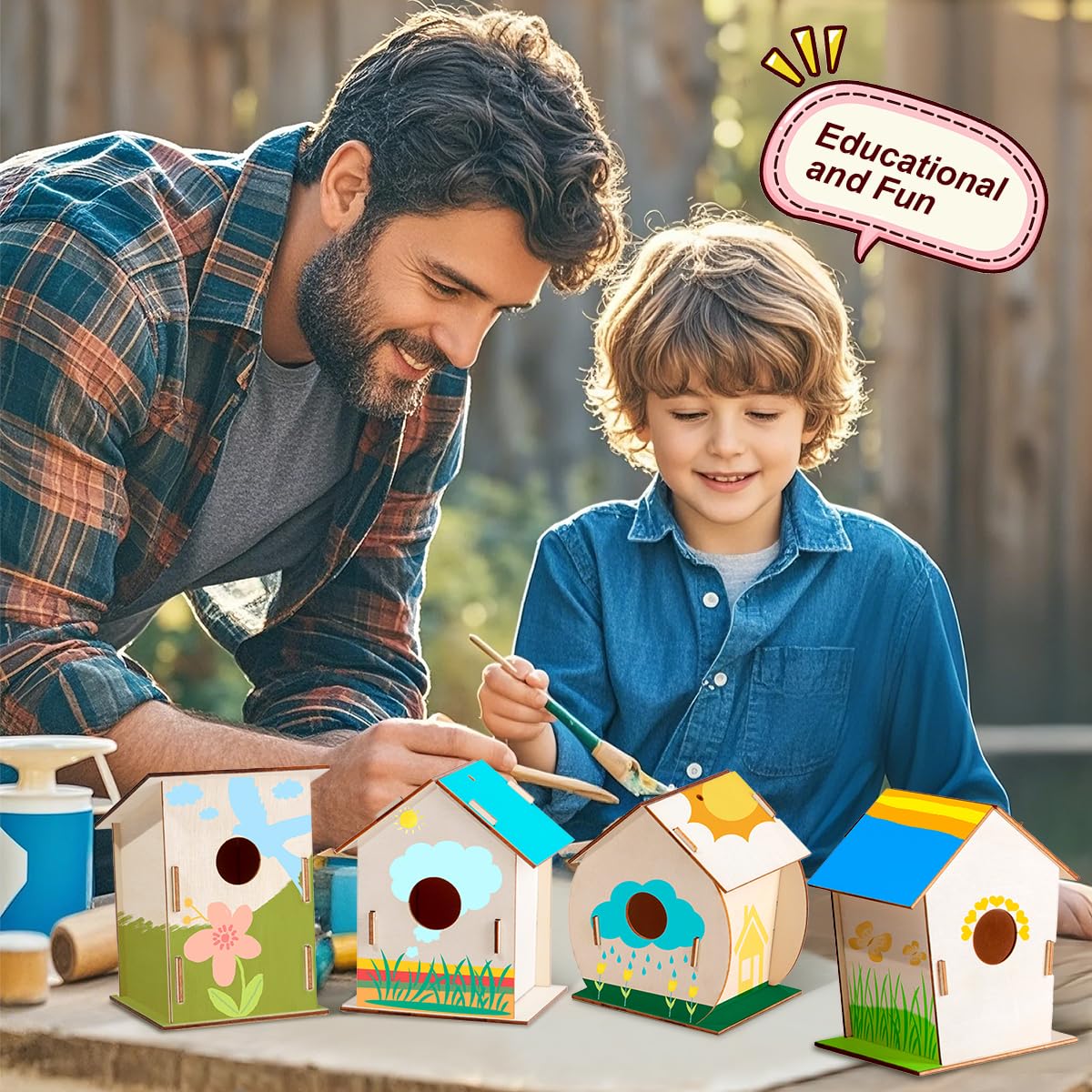 QUYSK safe wood materials for child-friendly birdhouse crafting
