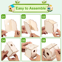 QUYSK birdhouse with slot-in assembly showing secure construction