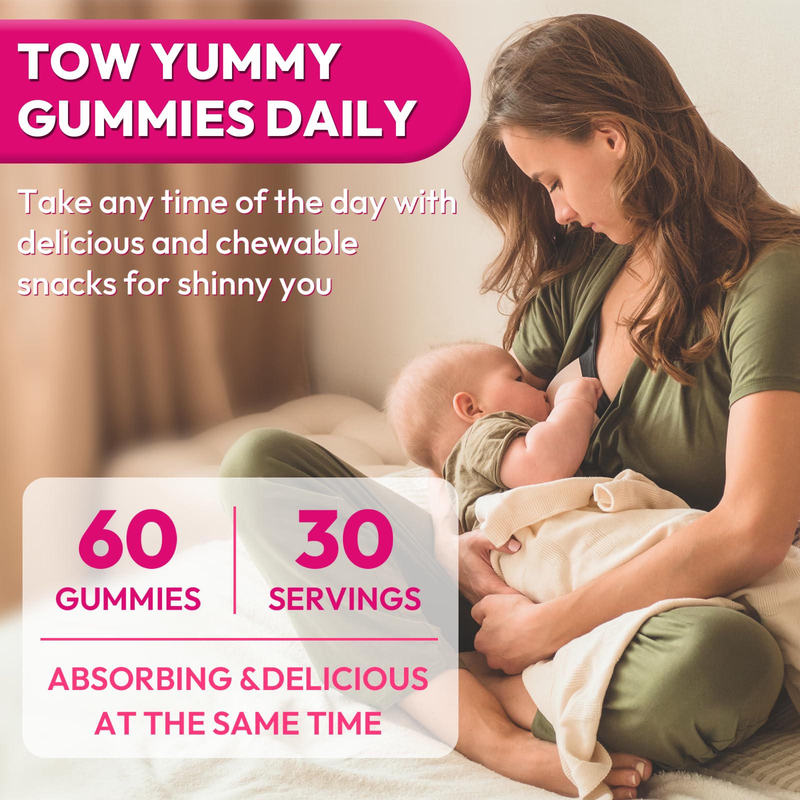 Quzair gummies calm with ashwagandha for mom wellness