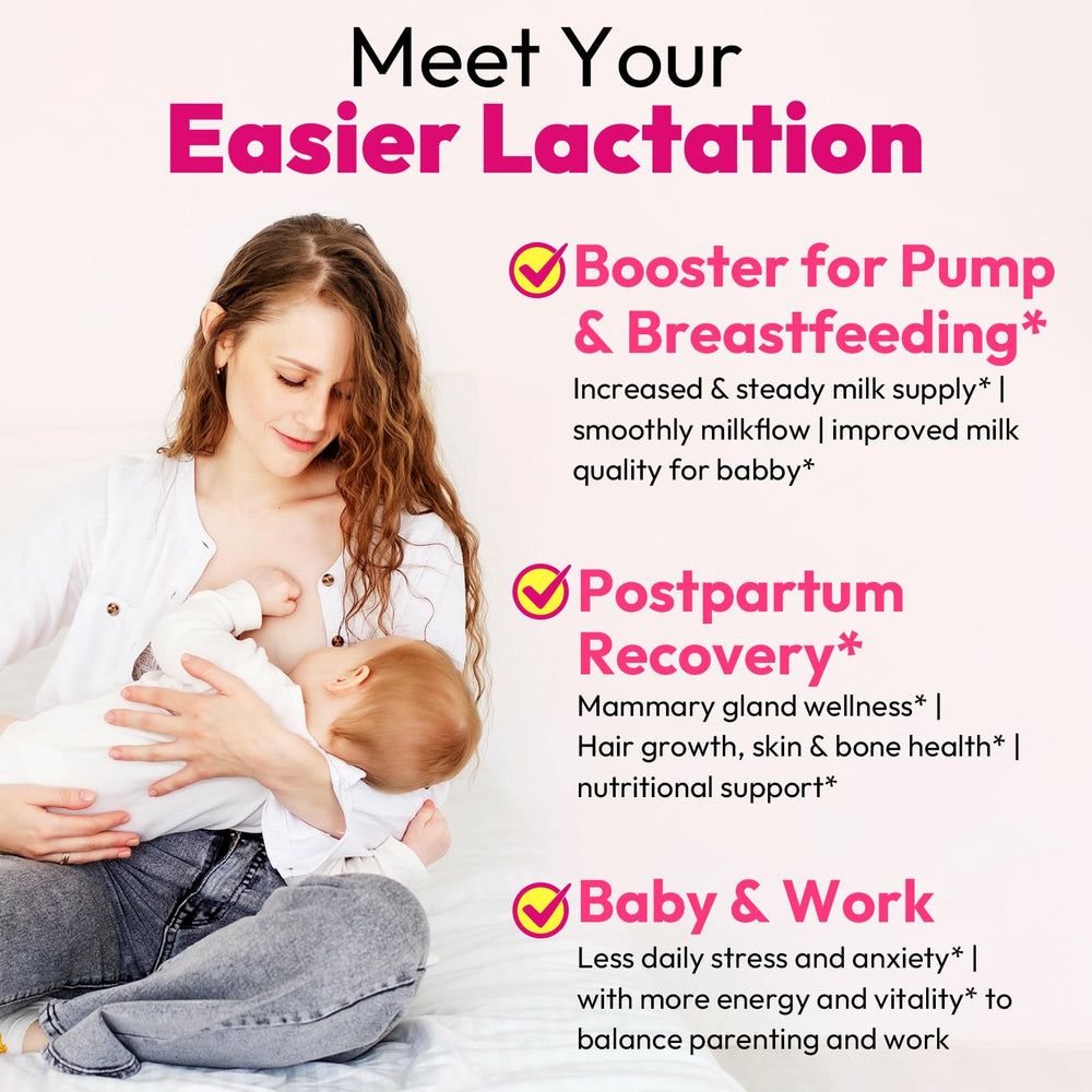 Quzair Lactation Gummies label highlights vegan and gluten-free ingredients