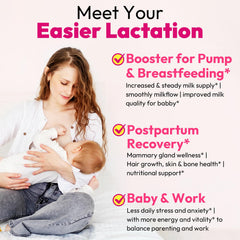 Quzair Lactation Gummies label highlights vegan and gluten-free ingredients