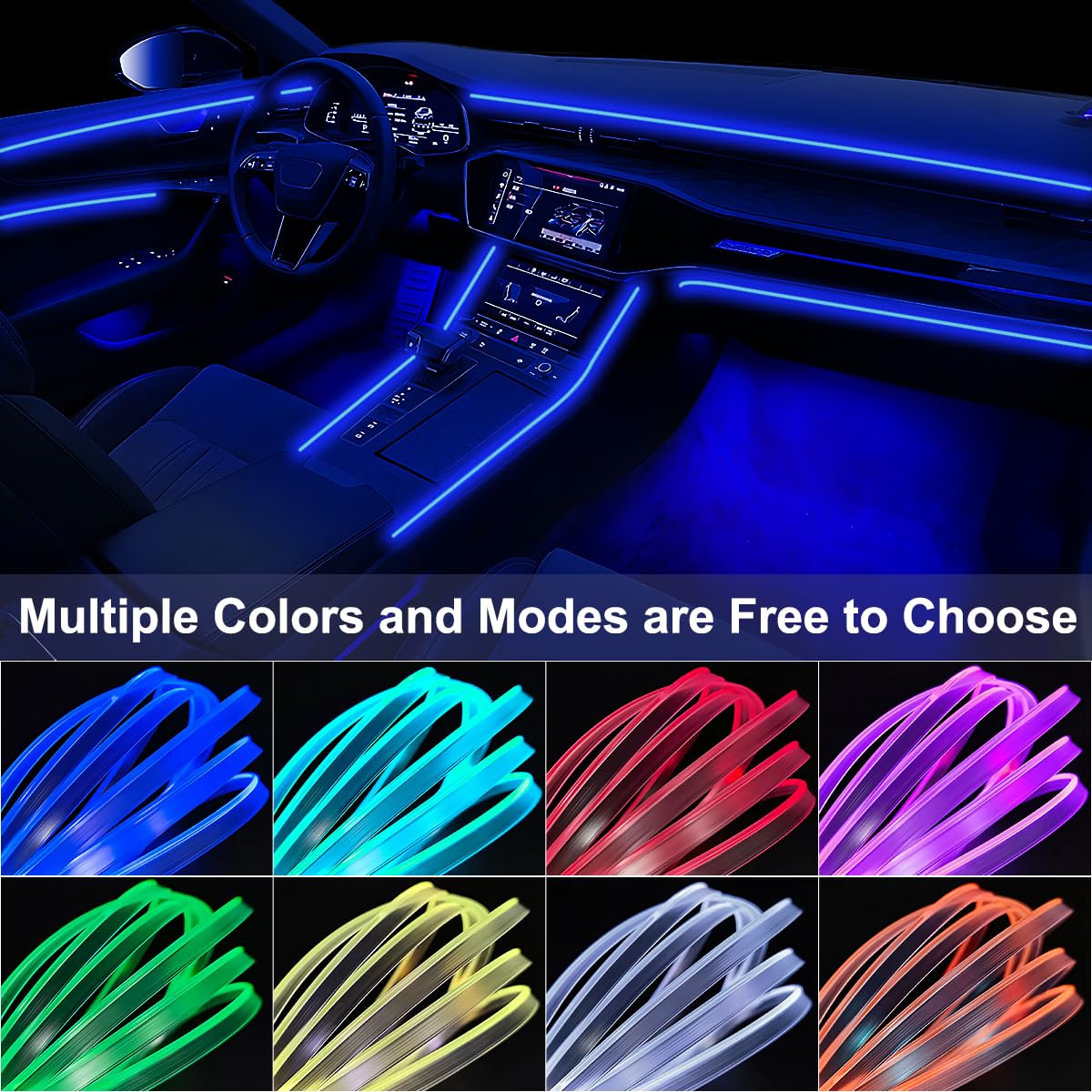 QVEVDACAR RGB color options enable 16 million colors for personalized ambiance.