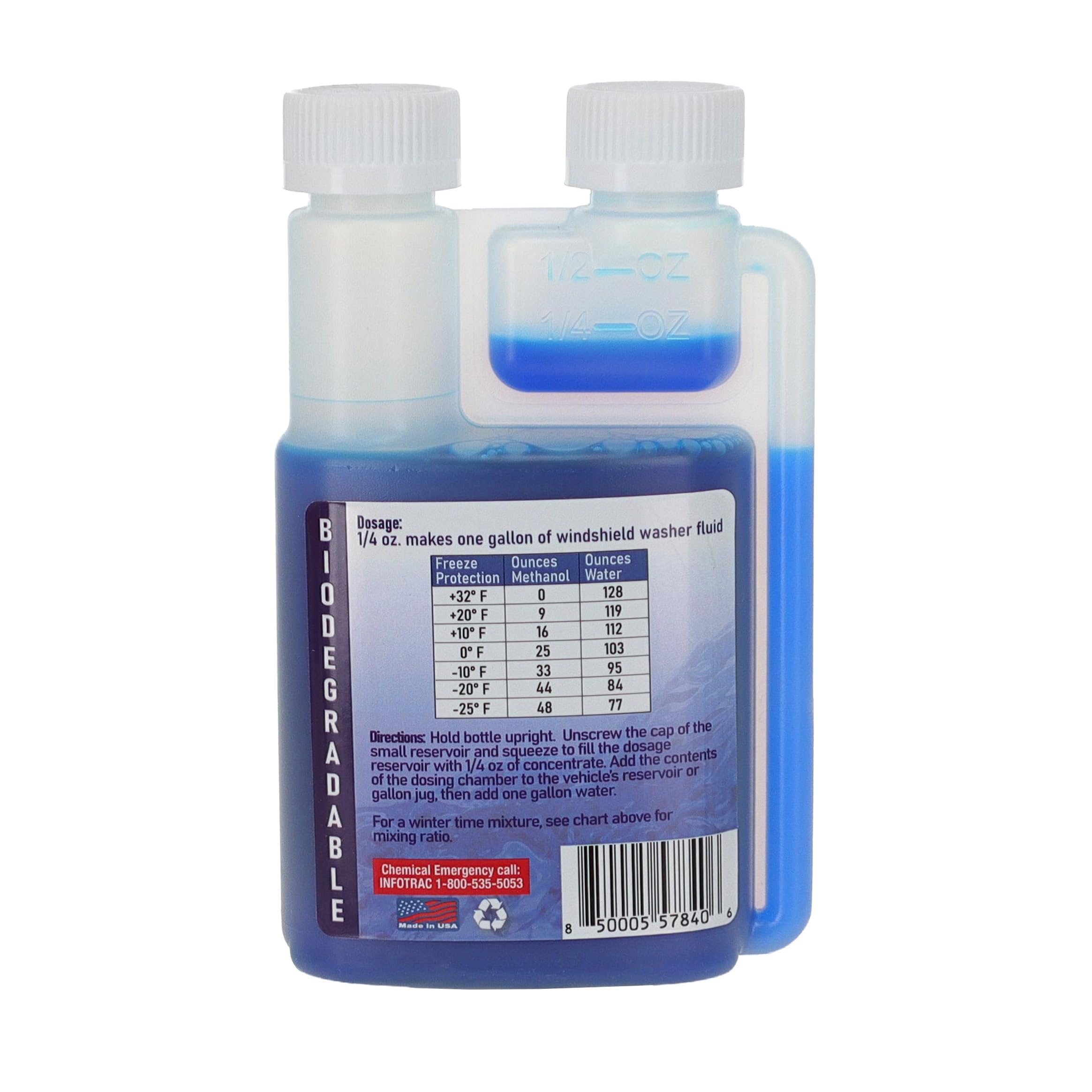 Measuring cup pouring Qwix Mix for custom washer fluid