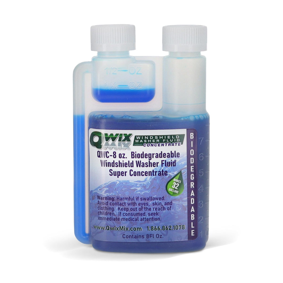 Qwix Mix windshield fluid concentrate bottle ready for DIY dilution and savings