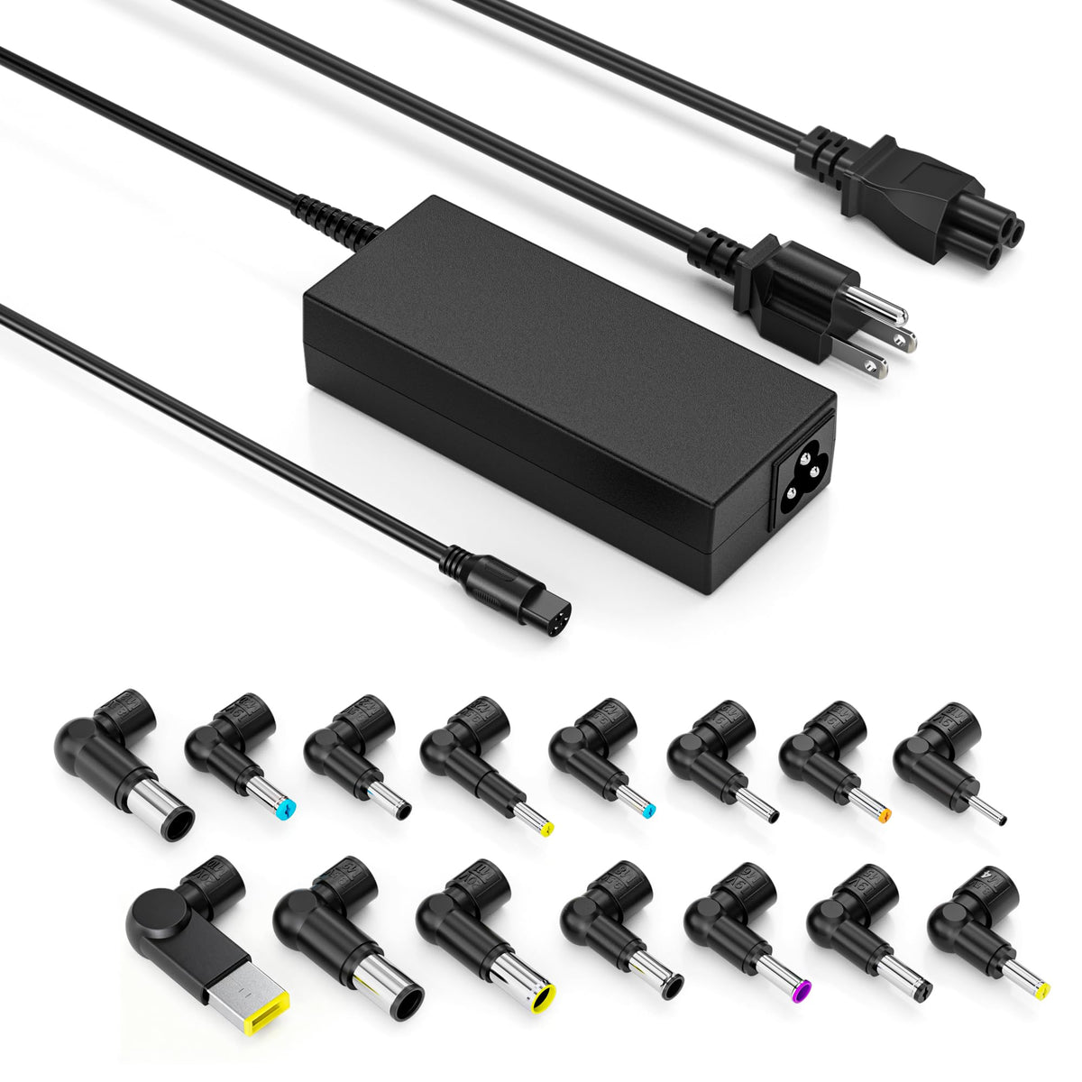 QXA 90W universal laptop charger demonstrates broad compatibility for travel