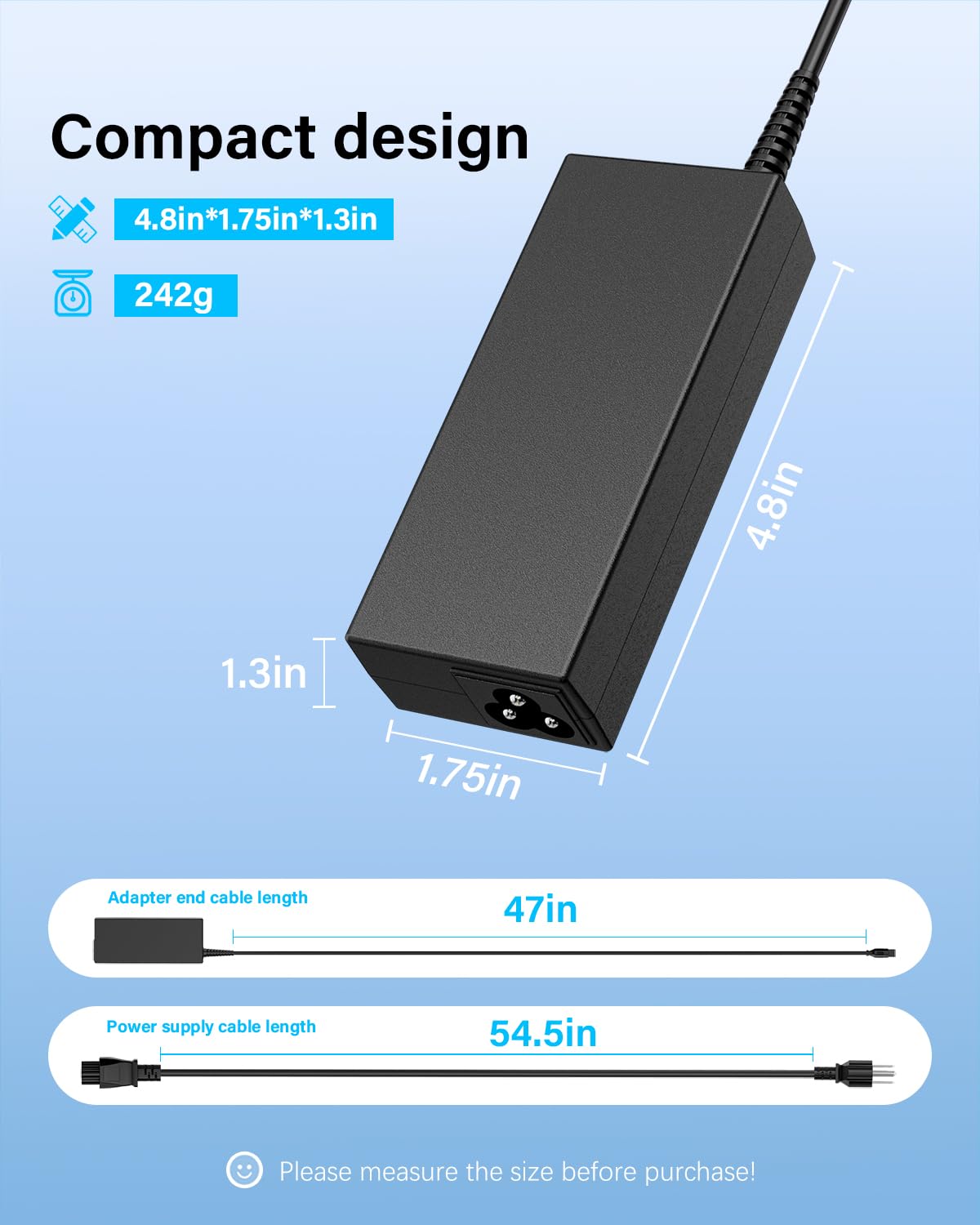 QXA includes power cord and 15-tip set for quick matching